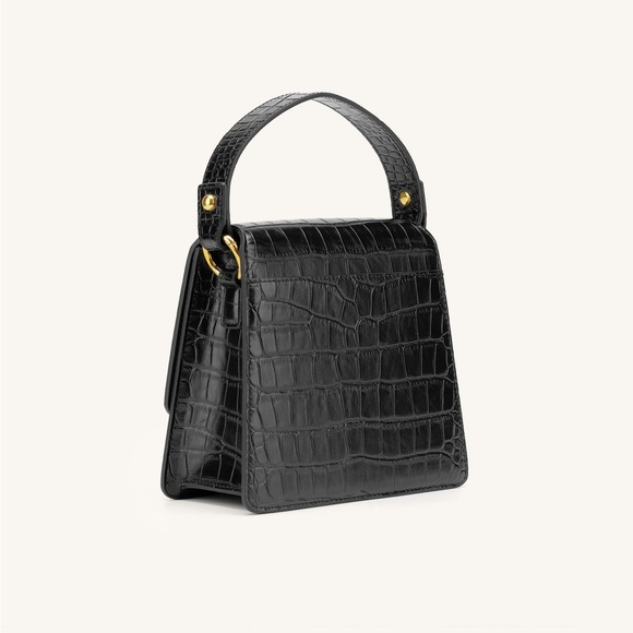 New JW PEI The Fae Top Handle Bag - Black Croc - Picture 7 of 8